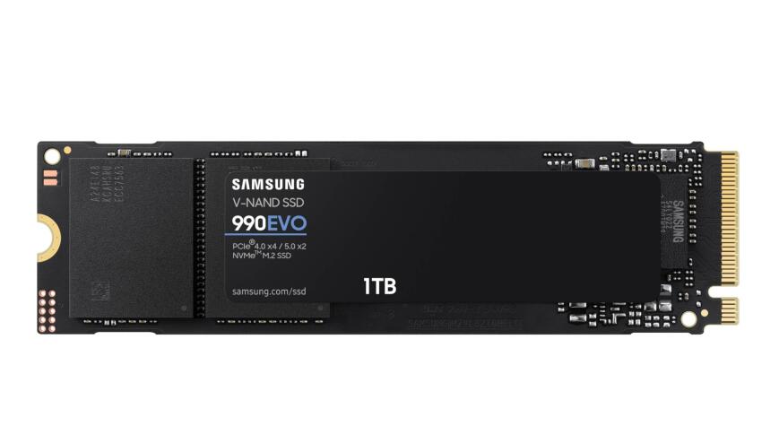 Samsung 990 EVO SSD 1TB, PCIe Gen 4x4, Gen 5x2 M.2 2280 NVMe Internal Solid State Drive, Speeds Up to 5,000MB/s, Upgrade Storage for PC Computer, Laptop