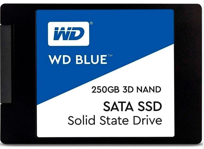 Western Digital 250GB WD Blue 3D NAND Internal PC SSD - SATA III 6 Gb/s, 2.5