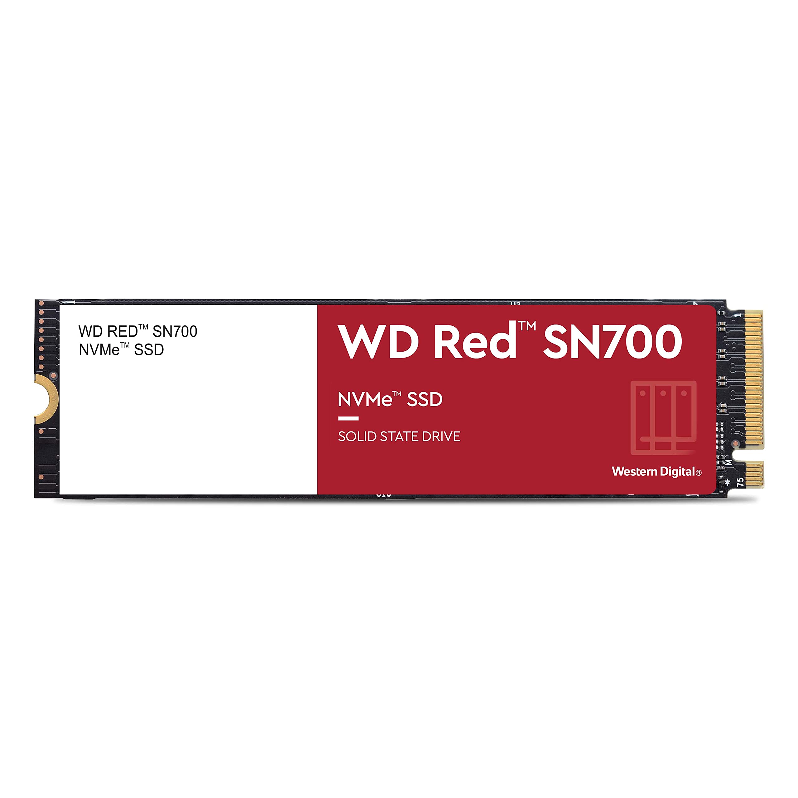 Western Digital 1TB WD Red SN700 NVMe Internal Solid State Drive SSD for NAS Devices - Gen3 PCIe, M.2 2280, Up to 3,430 MB/s