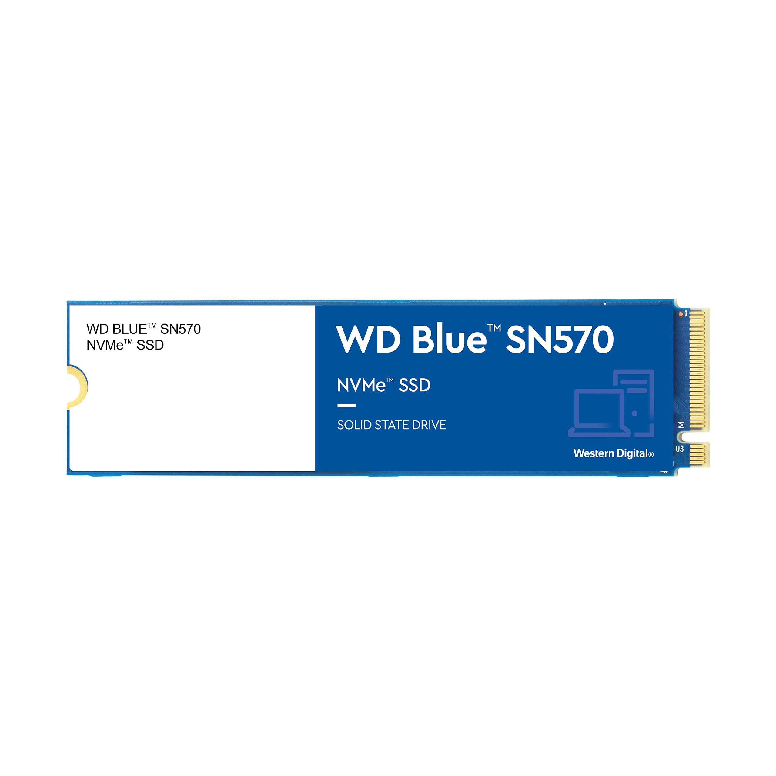 Western Digital 1TB WD Blue SN570 NVMe Internal Solid State Drive SSD - Gen3 x4 PCIe 8Gb/s, M.2 2280, Up to 3,500 MB/s